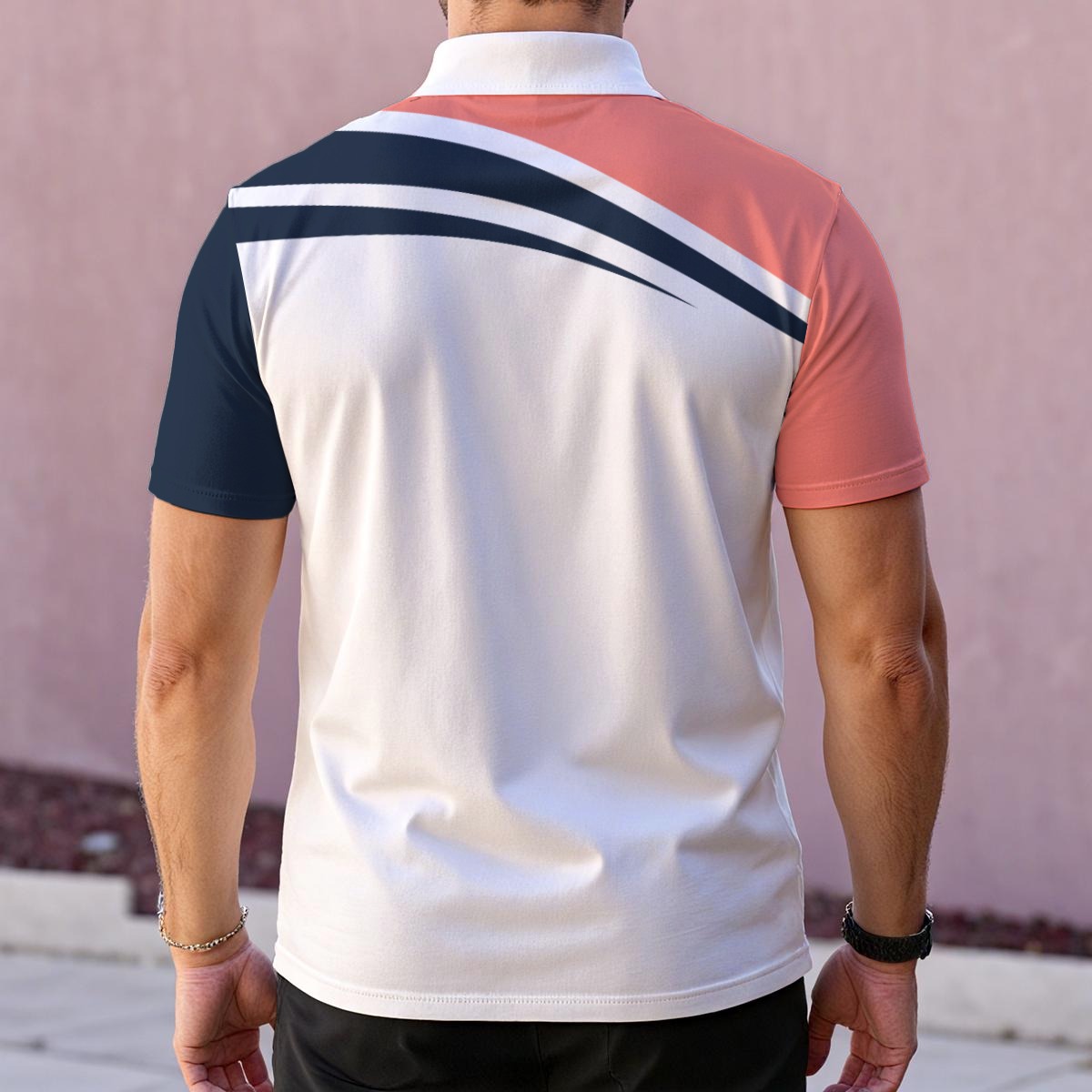 Aegean Drift Polo — Coral Tide - Afbeelding 2